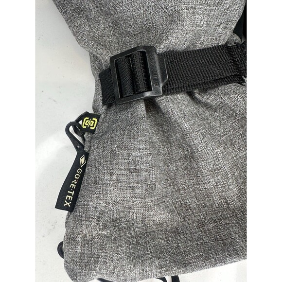 Burton Gore-Tex Snowboard Ski Mittens Gray Waterproof Warm Gloves Unisex - Picture 2 of 9